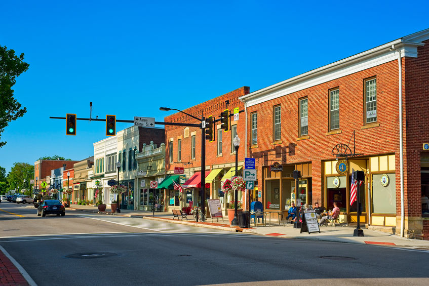 downtown business street